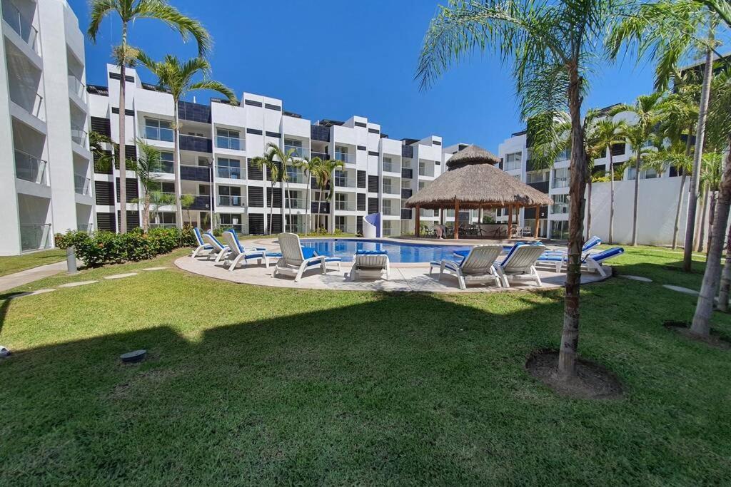Departamento De Lujo En Manzanillo, Planta Baja Frente A La Albercaアパートメント エクステリア 写真