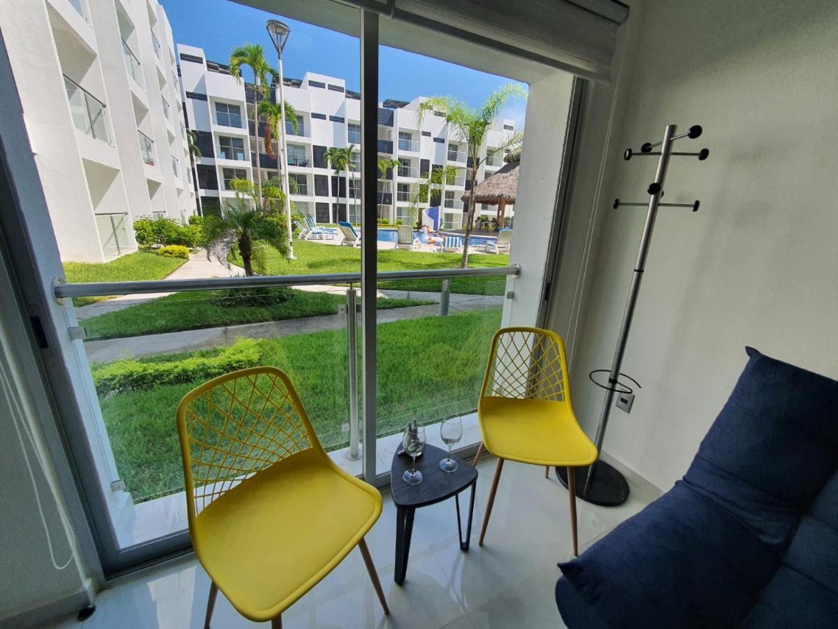 Departamento De Lujo En Manzanillo, Planta Baja Frente A La Albercaアパートメント エクステリア 写真