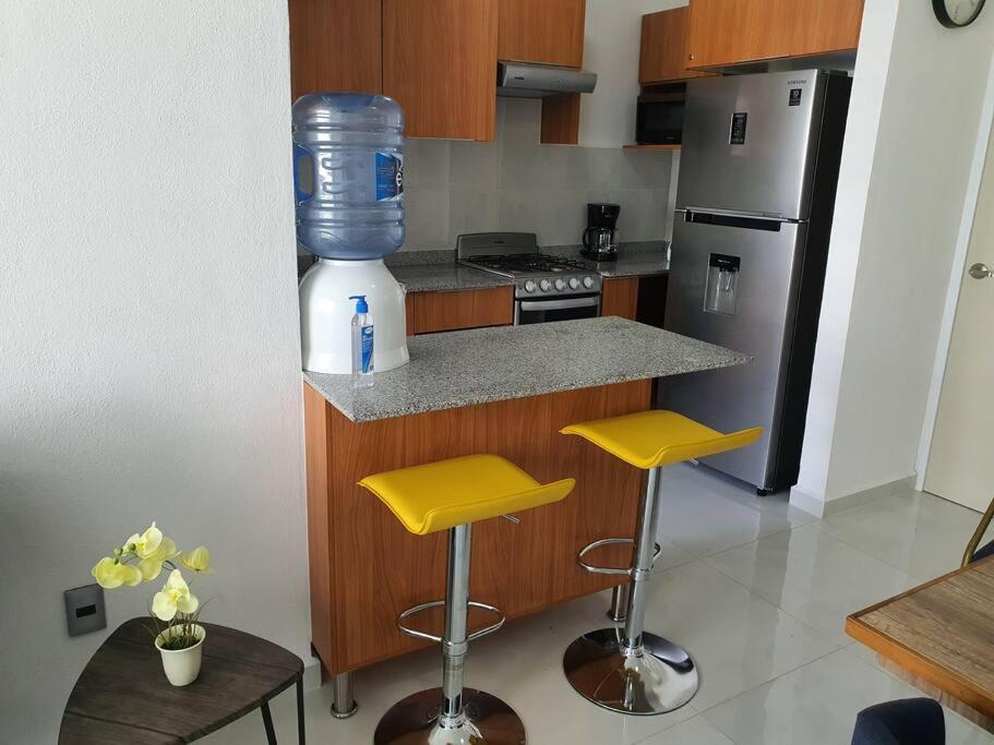 Departamento De Lujo En Manzanillo, Planta Baja Frente A La Albercaアパートメント エクステリア 写真