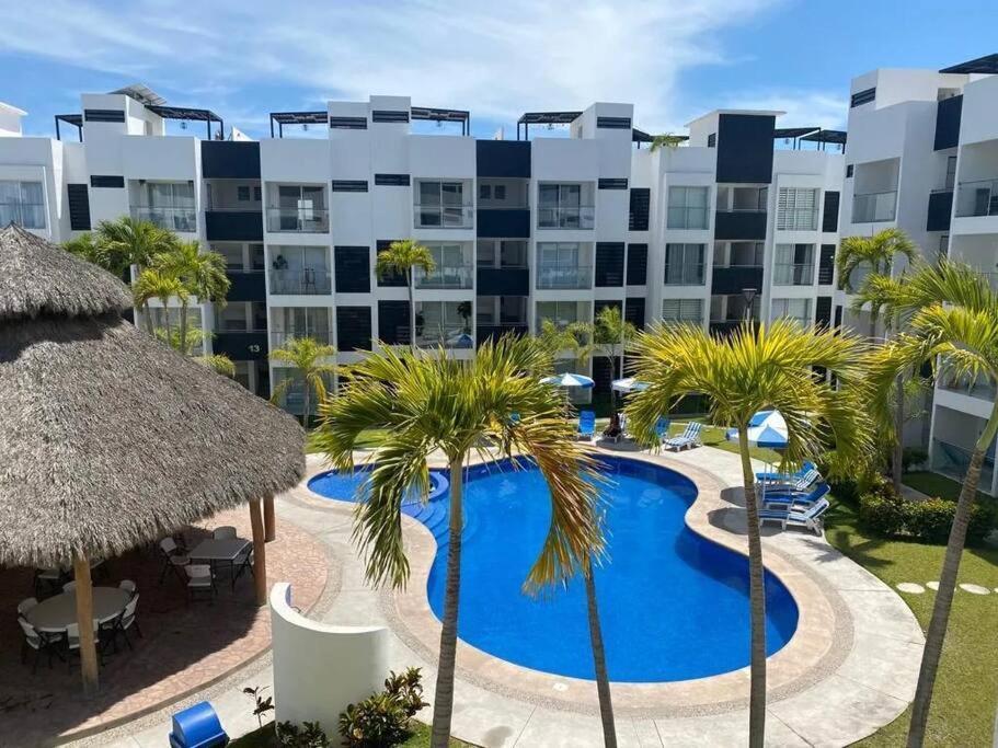 Departamento De Lujo En Manzanillo, Planta Baja Frente A La Albercaアパートメント エクステリア 写真